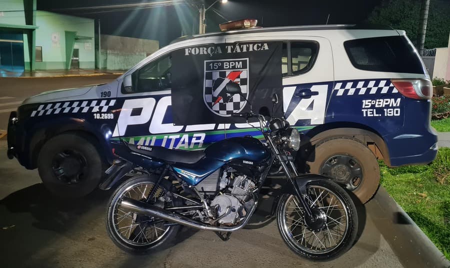 Força Tática apreende moto com sinal identificador adulterado e piloto sem CNH em Maracaju