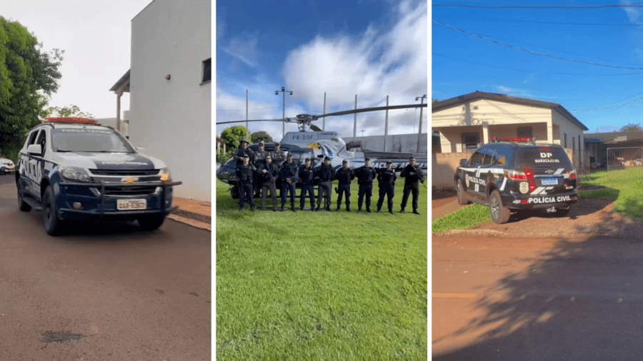Polícia Militar e Civil cumprem 11 mandados com apoio de helicóptero em Maracaju