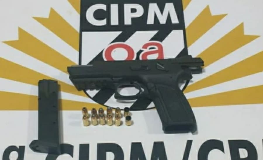 Após discussão em Bar, homem efetua disparos com pistola 9mm e acaba preso pela PM