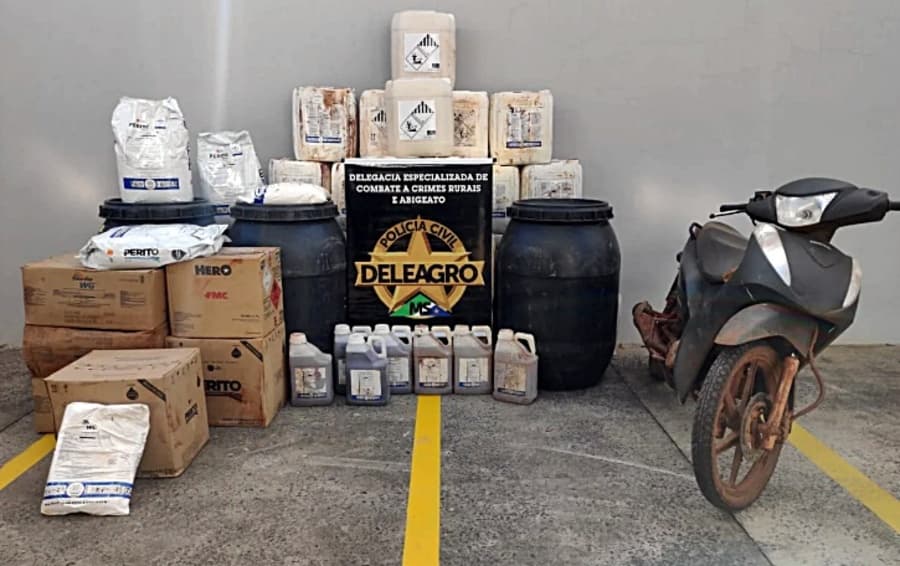 Morador do Capão Seco é preso por comércio ilegal de agrotóxicos e receptação