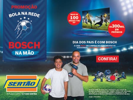 Imperdível: Na Sertão tem promoção Bola na Rede Bosch na Mão