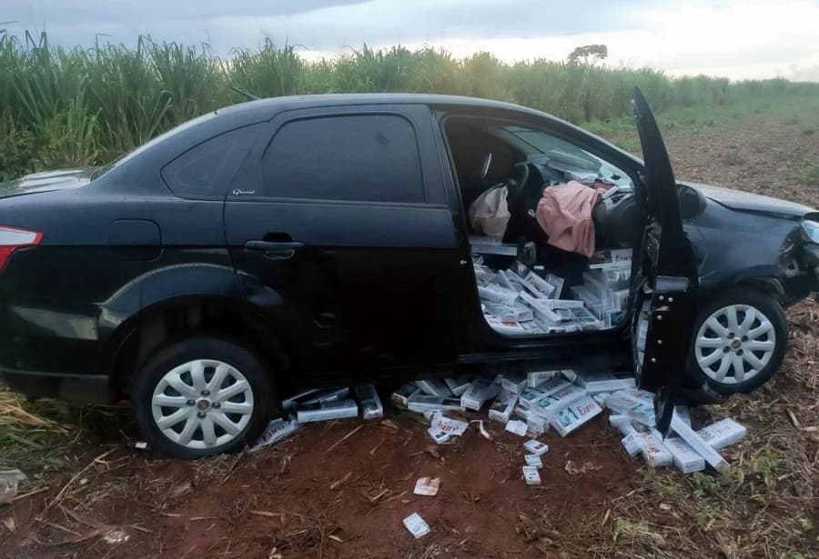 Veículo furtado com carga de contrabando é apreendido em Maracaju