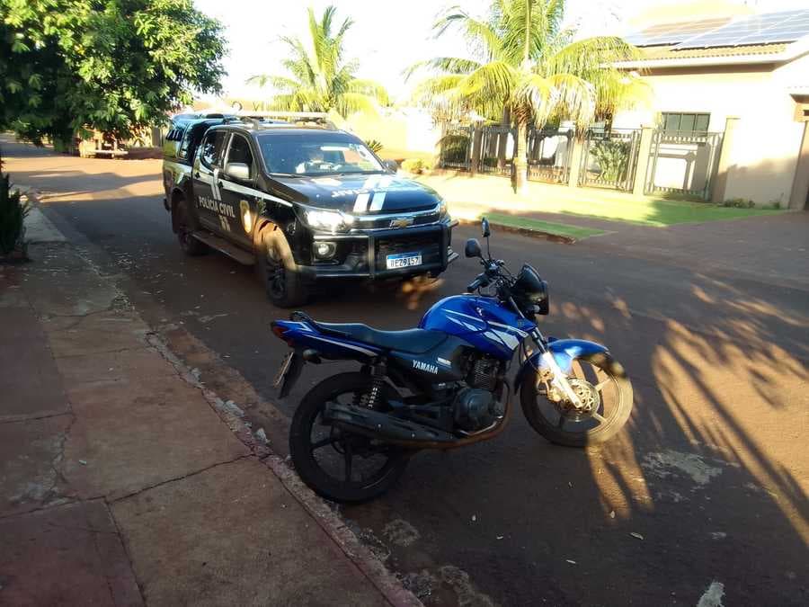 Moto furtada em Maracaju é recuperada pela Polícia Civil em 12h