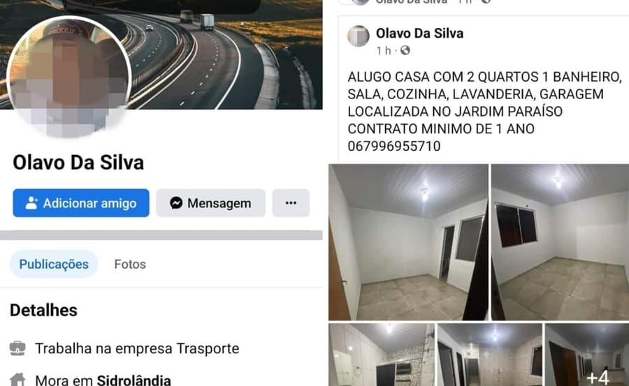 Estelionatário anuncia casa em grupos de Sidrolândia e tenta aplicar “golpe do aluguel”