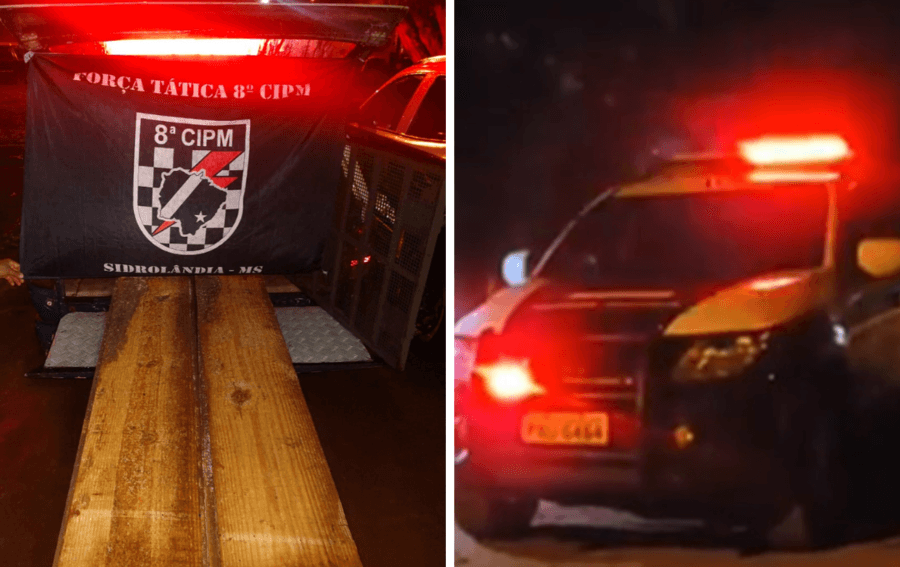 Após denúncias, Polícia Militar recupera tábuas furtadas em obra e prende envolvido