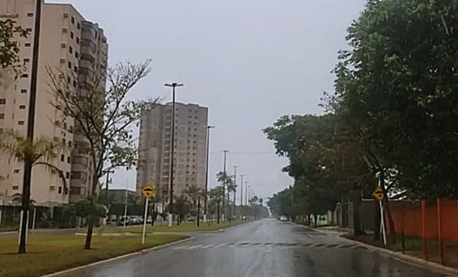 Semana começa mais fria com mínima de 19°C e chuva continua em Sidrolândia