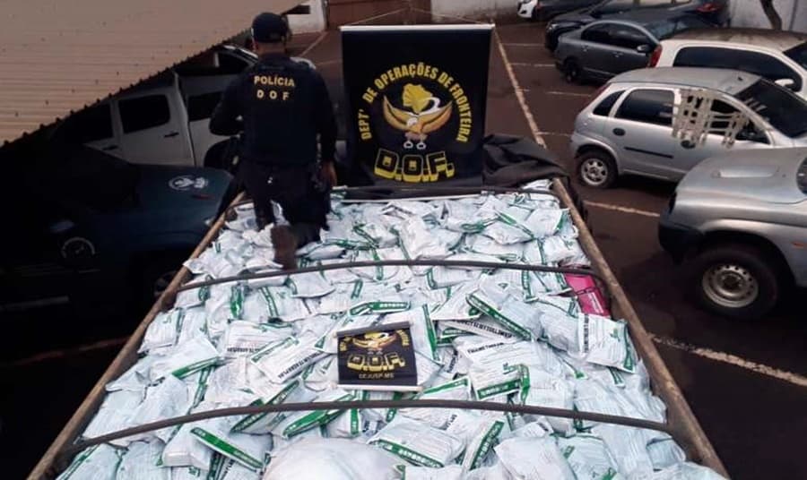 Carga contrabandeada de agrotóxico avaliada em R$ 6 mi é apreendida em Maracaju