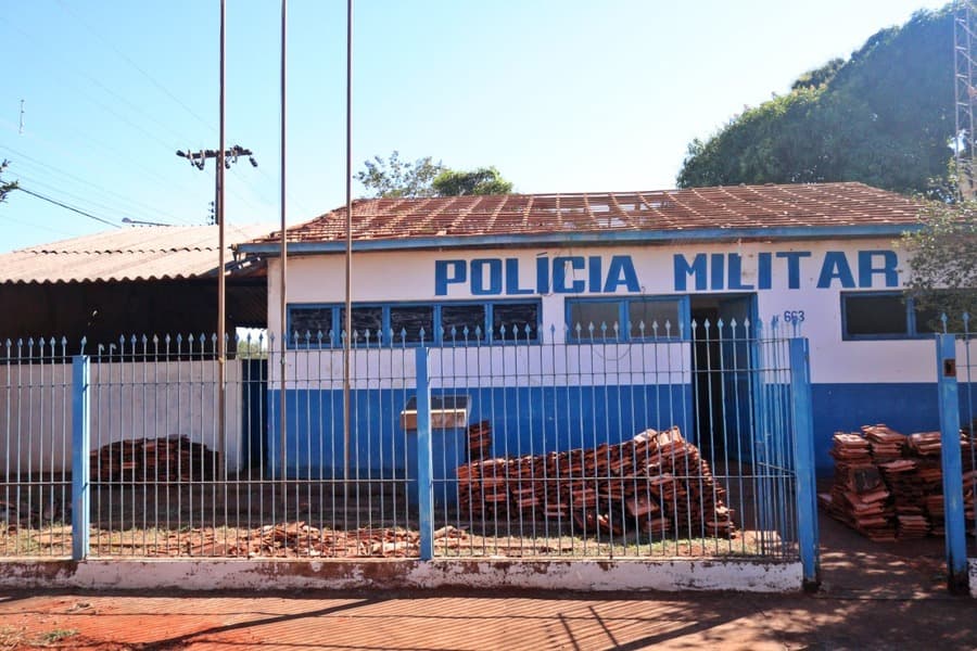 Prefeitura de Sidrolândia realiza reforma no Pelotão da PM no Quebra Coco
