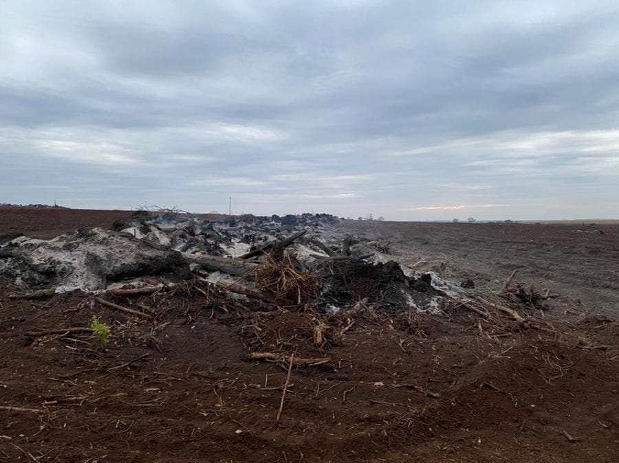 Bombeiros de Sidrolândia flagram queimada ilegal em propriedade rural na BR-060