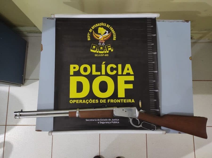 Durante fiscalização, DOF recupera arma roubada de propriedade rural de Sidrolândia