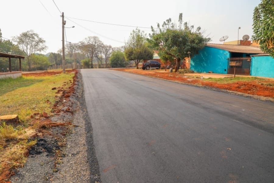 Prefeitura de Maracaju conclui pavimentação na Rua das Oliveiras