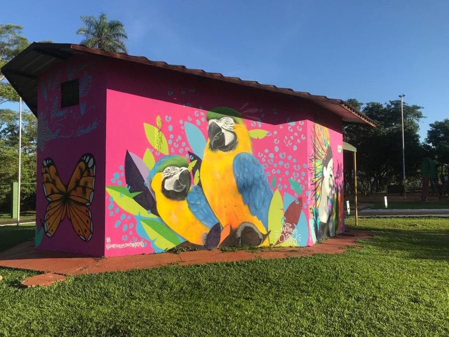 Em Sidrolândia, espaços públicos ganham cor e vida com pinturas artísticas