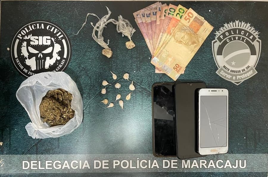 Polícia Civil de Maracaju prende casal em flagrante e fecha “boca de fumo”