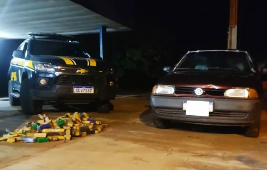 Morador de Sidrolândia de 26 anos é preso pela PRF com 76kg de maconha