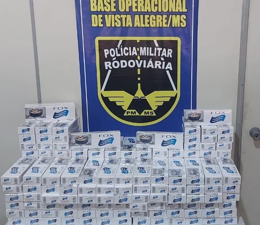 Polícia Militar Rodoviária apreende carga de cigarros na MS-164