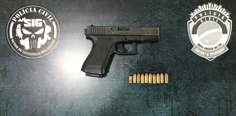 Durante cumprimento de mandado, Polícia Civil apreende pistola 380
