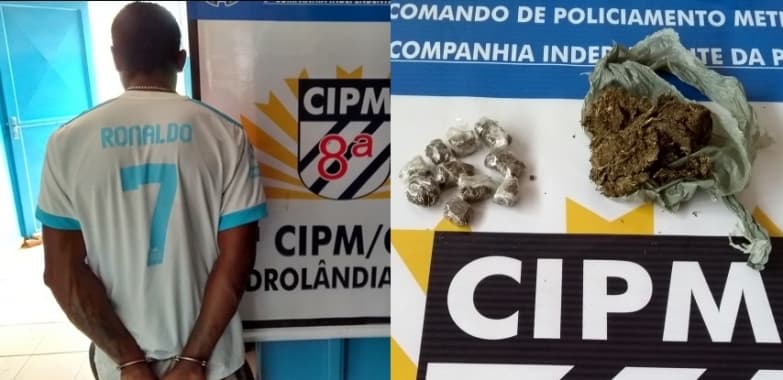 Após denúncia, homem é flagrado pela PM com ‘trouxinhas’ de maconha