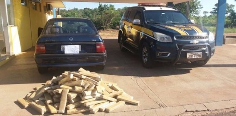 PRF apreende carregamento de 154 kg de maconha que saiu de Maracaju