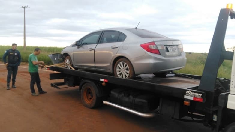 Polícia Militar recupera em Sidrolândia veículo com registro de roubo na Bahia