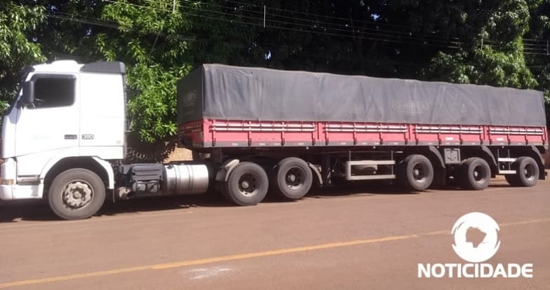 Polícia recupera caminhão roubado que seria levado para Ponta Porã