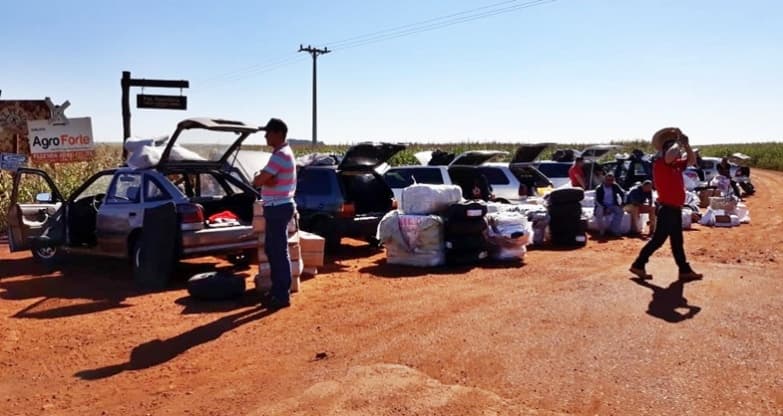 Durante blitz, DOF apreende oito veículos com diversos produtos adquiridos no Paraguai