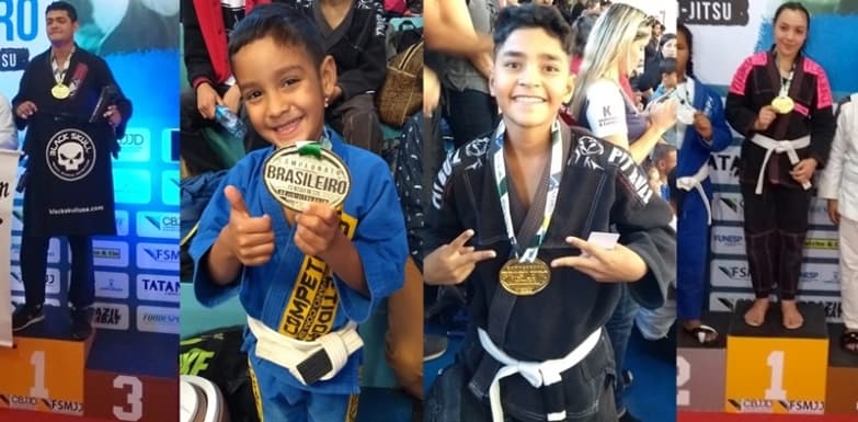 Sidrolândia se destaca e volta com 6 campeões brasileiros de Jiu-jitsu