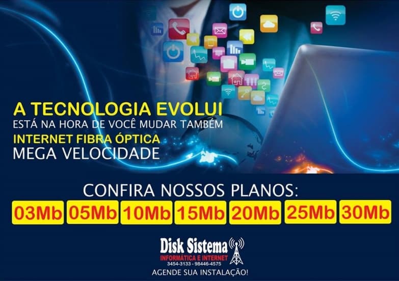 Internet em Maracaju é com a Disk Sistema