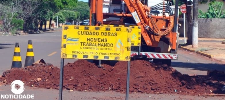 Após notar muita perda de água, Sanesul descobre “gato” com cano de 15 metros em Sidrolândia