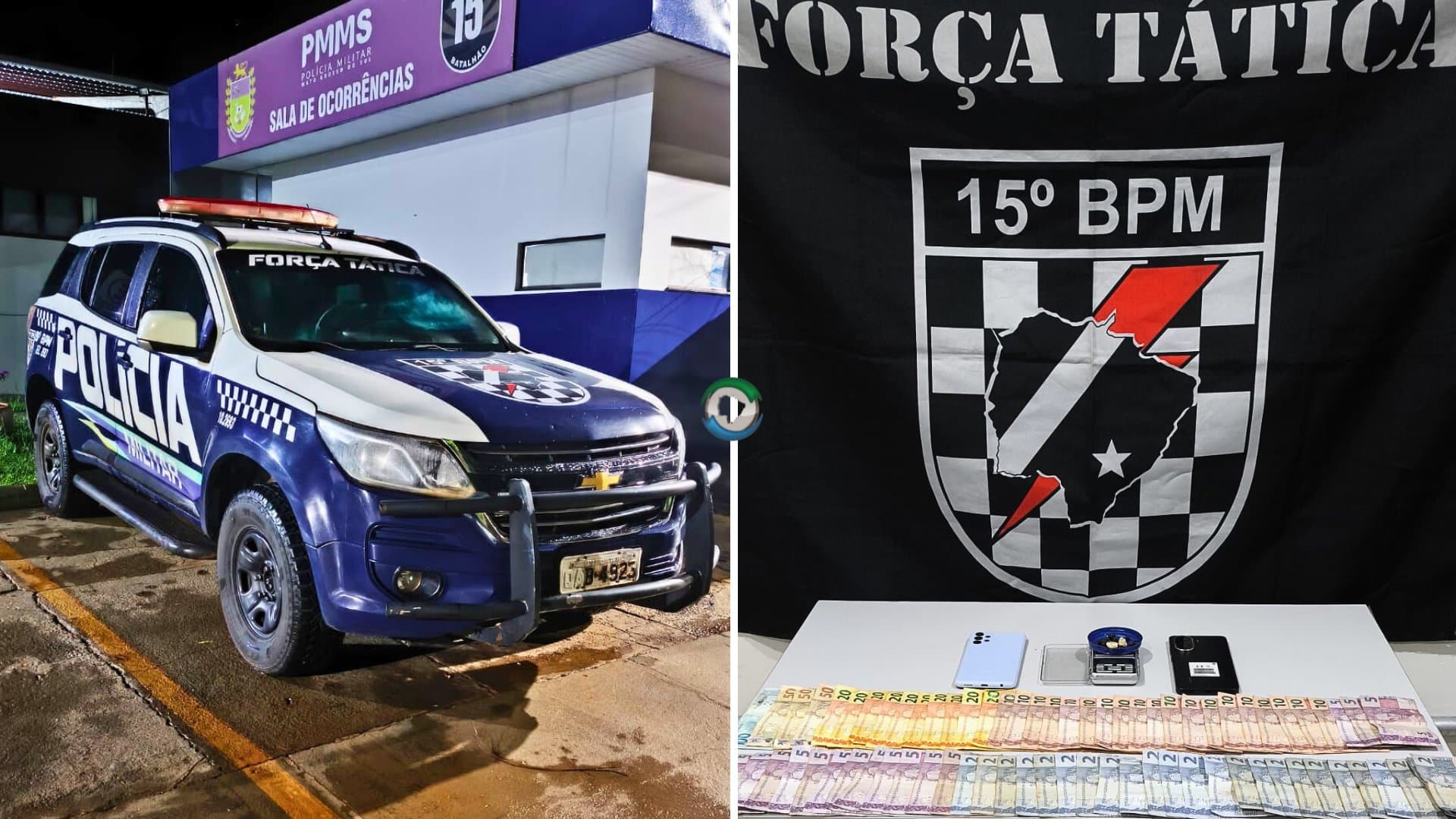Força Tática prende homem por tráfico de drogas no bairro Ema Rigo em Maracaju