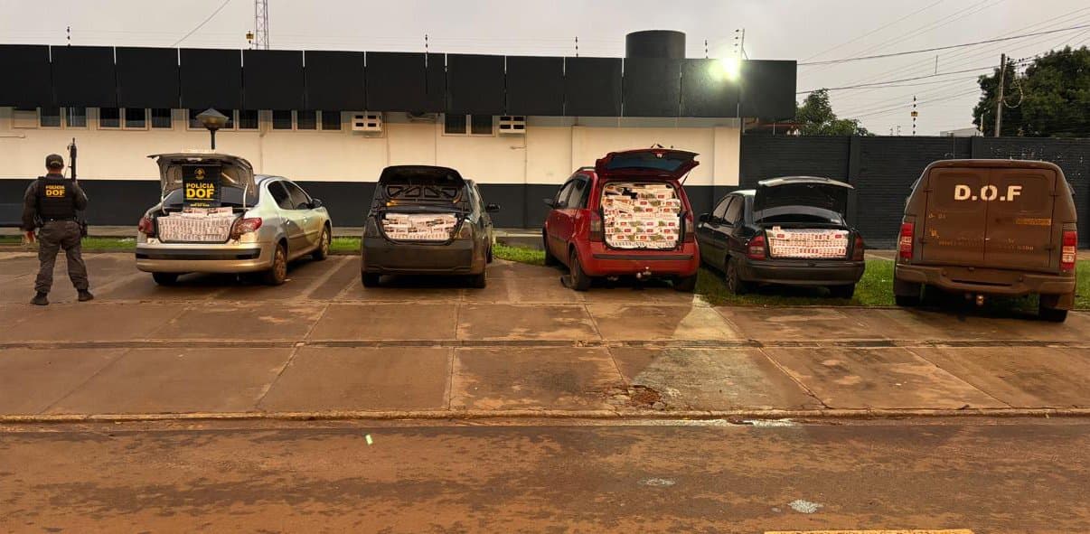 Em Sidrolândia, DOF intercepta comboio e prende quatro homens que transportavam cigarros e mercadorias do Paraguai