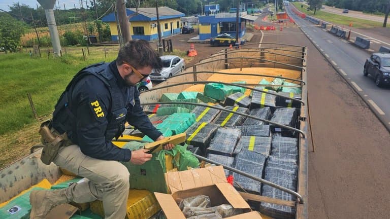 Carga com 5,4 toneladas de maconha que saiu de Maracaju é apreendida no PR e se torna maior apreensão do ano