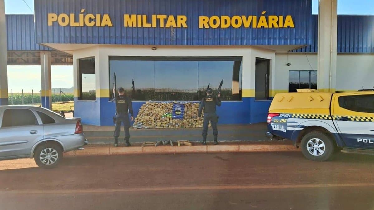 Carga de drogas avaliada em mais de R$ 1,1 milhão é apreendida após perseguição policial em Maracaju