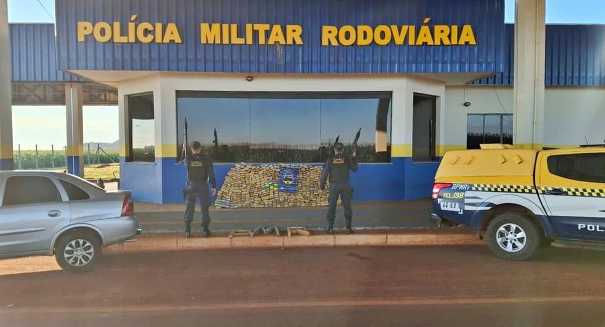 Carga de drogas avaliada em mais de R$ 1,1 milhão é apreendida após perseguição policial em Maracaju