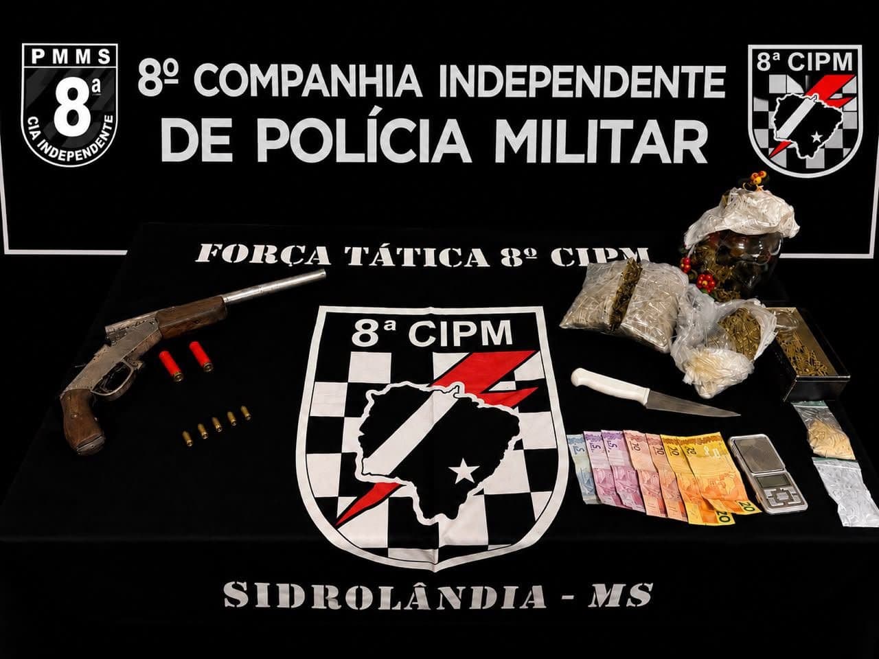 Homem de 32 anos é preso com cocaína, maconha e arma de fogo no bairro Cascatinha