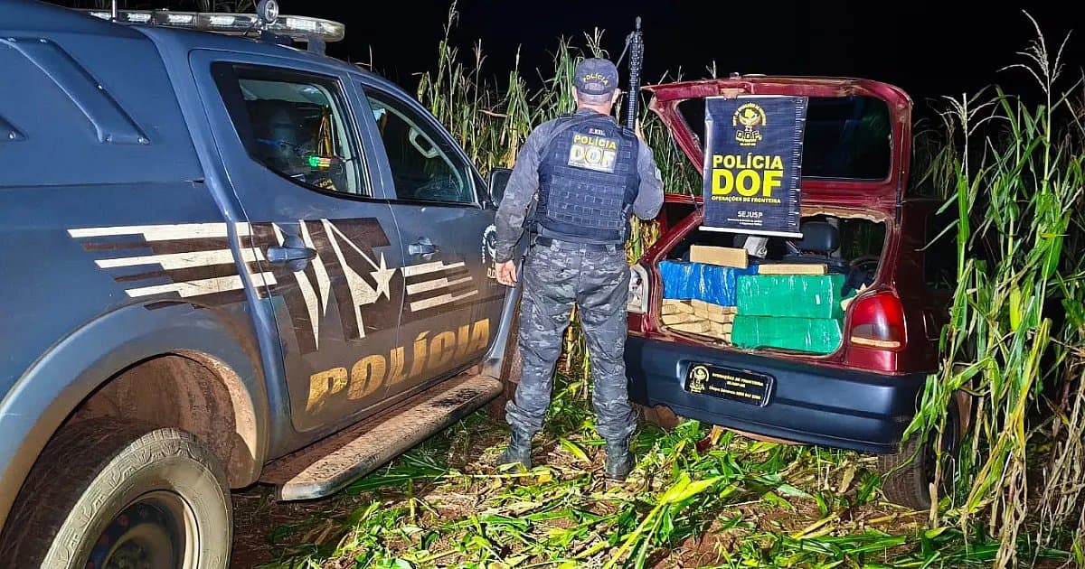 DOF apreende veículo com 395 Kg de maconha na MS-162, em Maracaju