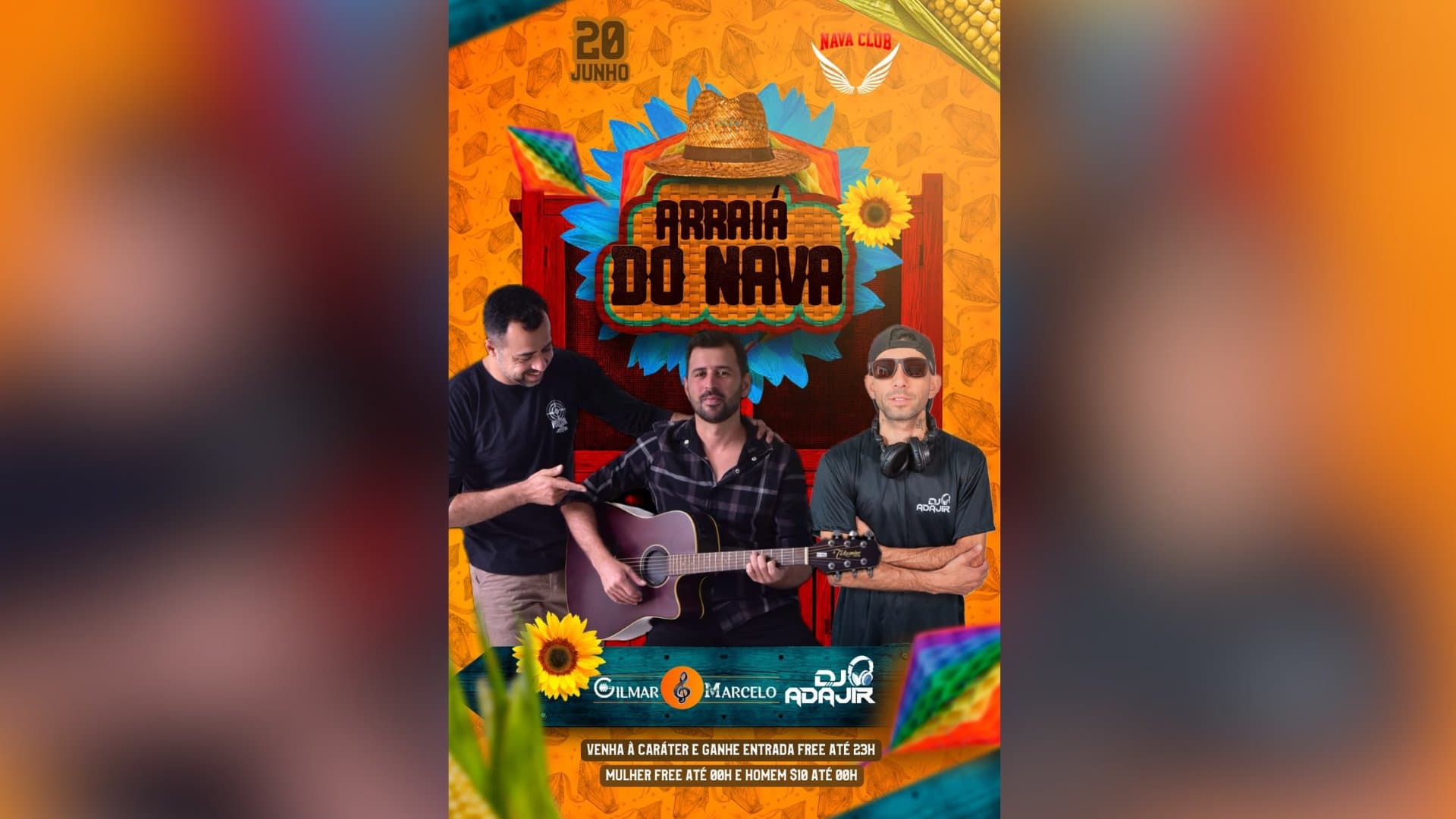 Gilmar & Marcelo e DJ Adajir animam o Arraiá do Nava neste sábado em Sidrolândia