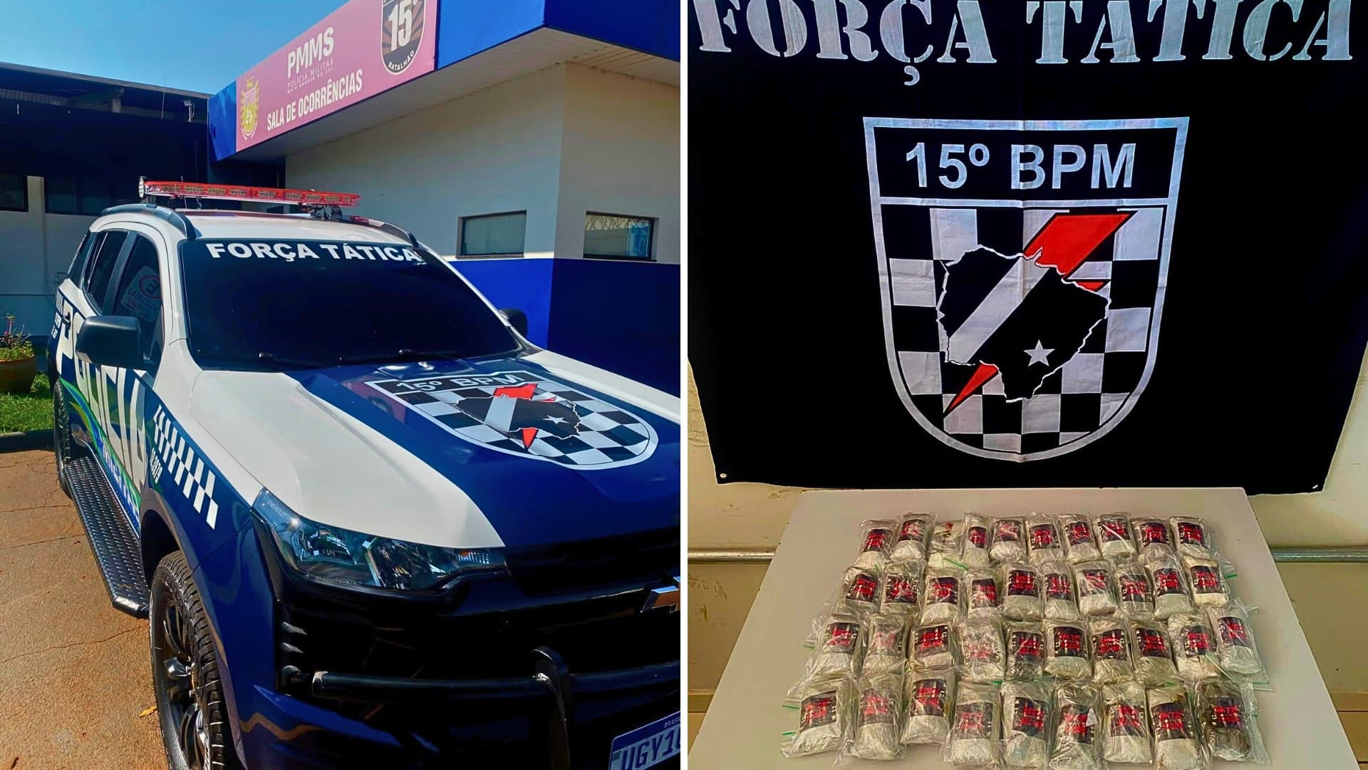 Força Tática apreende carga de haxixe avaliada em R$ 300 mil reais em terminal rodoviário de Maracaju