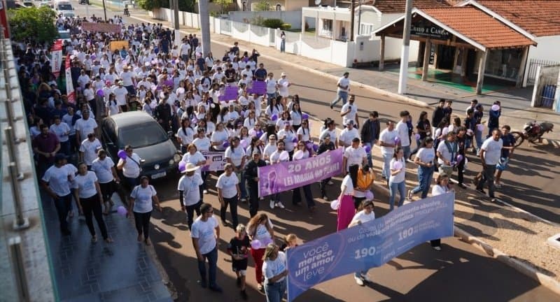 2ª Caminhada de Mobilização marca os 20 anos da Lei Maria da Penha em Nioaque