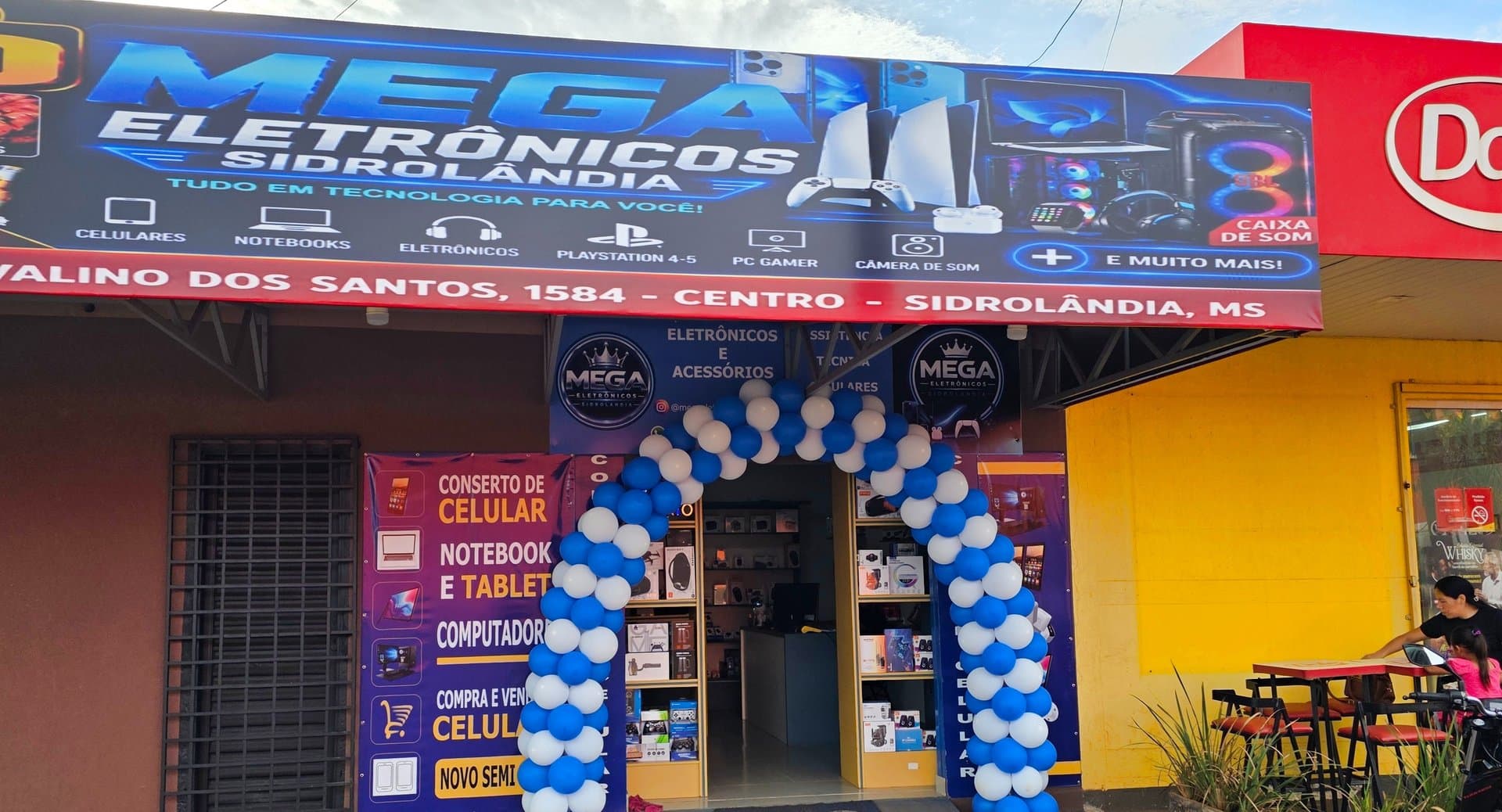 Mega Eletrônicos inaugura loja em Sidrolândia com acessórios, eletrônicos e conserto de celulares