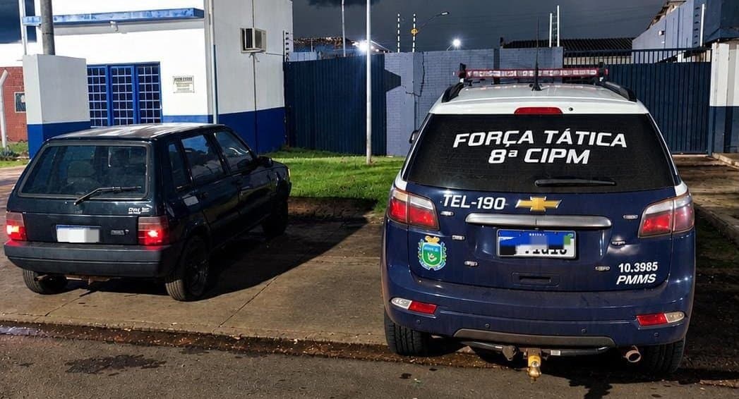 Força Tática recupera veículo furtado após morador denunciar movimentação suspeita em Sidrolândia